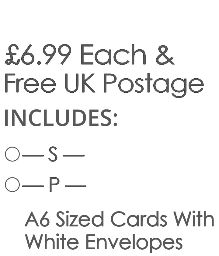Typographic Painting 2 Card Set £6.99 Includes S and P Cards
