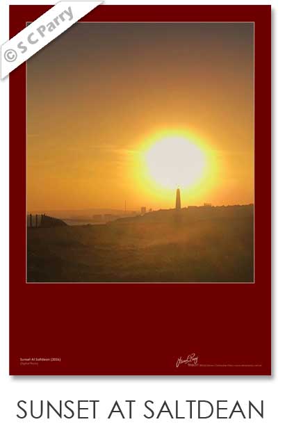 Sunset At Saltdean Print