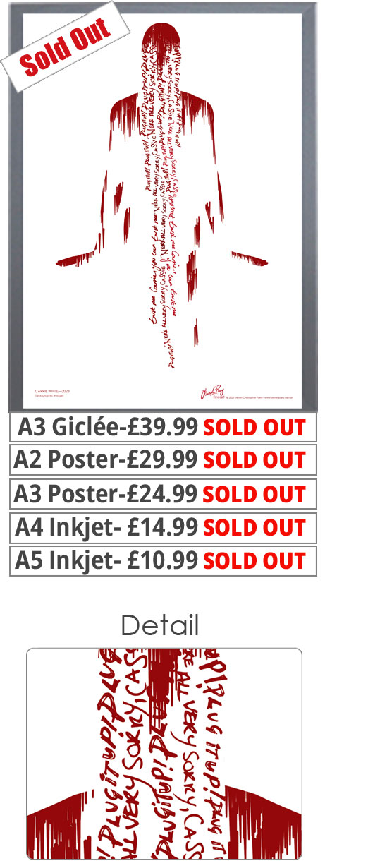 Carrie White Print - Price From 10.99