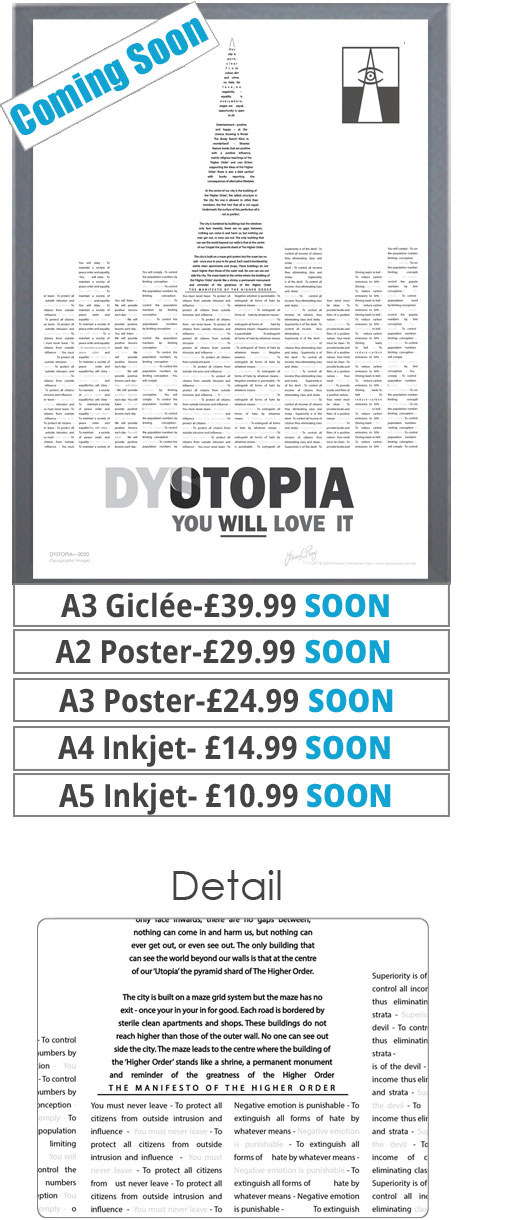 Dystopia White Print - Price From 10.99