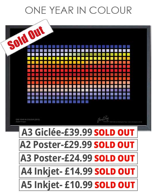 One Year In Colour - Prints & posters from £10.99