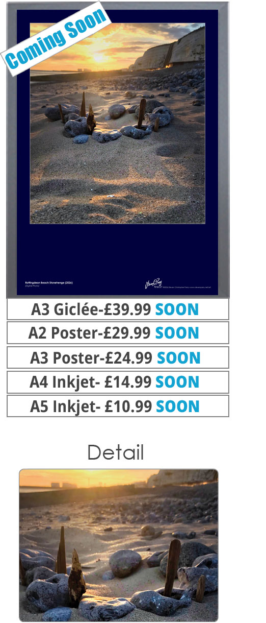 Rottingdean Beach Stonehenge Print - Price From 10.99