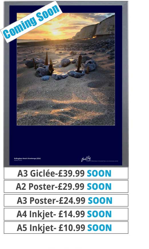 Rottingdean Beach Stonehenge Print - Price From 10.99
