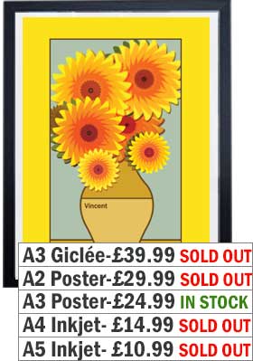 Vincent's Sunflowers Print