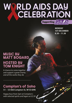 GMFA World AIDS day celebration poster