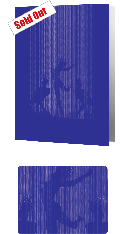 Blue Pearl - Naked In The Rain Notecard - £3.99