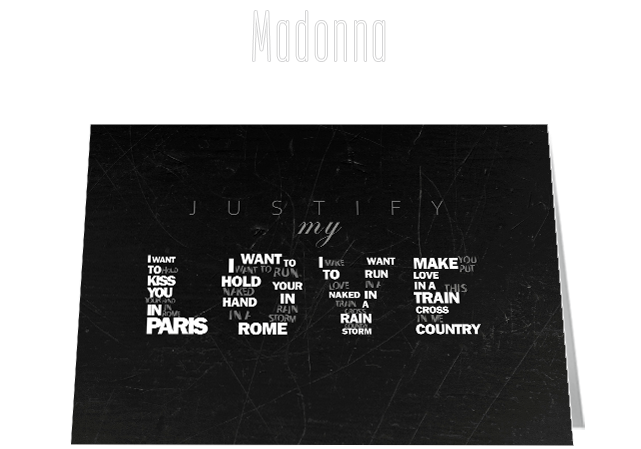 Madonna - Justify My Love Notecard £3.99