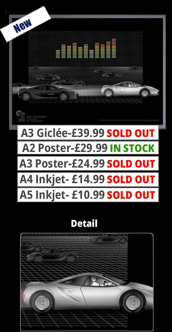 Gary Numan Cars Prints & Posters From £10.99
