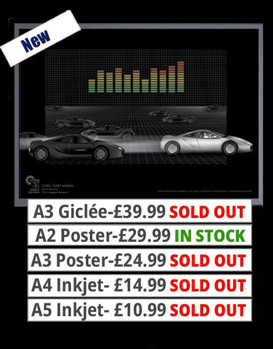 Gary Numan - Cars Print - Price From 10.99