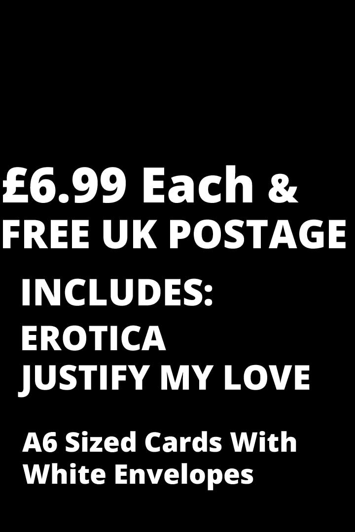 Madonna 2 Card Set £6.99 Includes Erotica, Justify My Love
