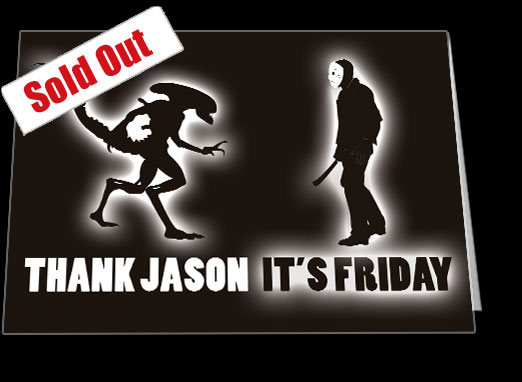 The Stand Off: Xenomorph Alien Vs Jason Voorhees Notecard £3.99