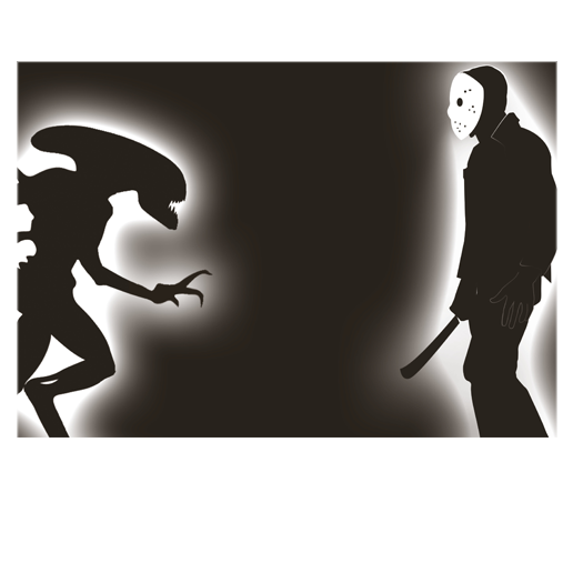 The Stand Off Alien Vs Jason Voorhees Notecard - Price £2.99