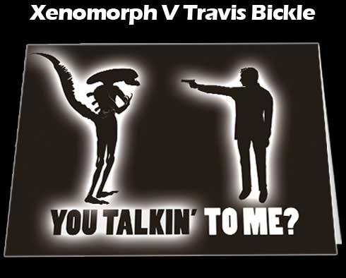 Stand Off Alien V Travis Bickle Notecard £3.99