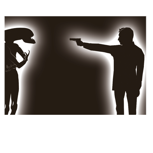 The Stand Off Alien Vs Travis Bickle Notecard - Price £2.99