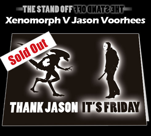 Stand Off Alien V Jason Voorhees Notecard £3.99