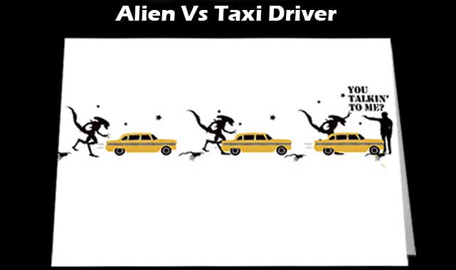 The Chase: Alien Vs Taxi Driver Notecard - £3.99