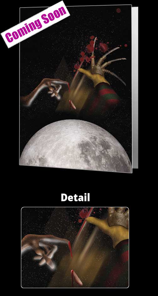 Mash Ups E.T.Meets Freddy Moon Notecard - £3.99