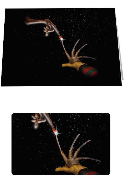 Mash Ups E.T.Meets Freddy Space Notecard £3.99