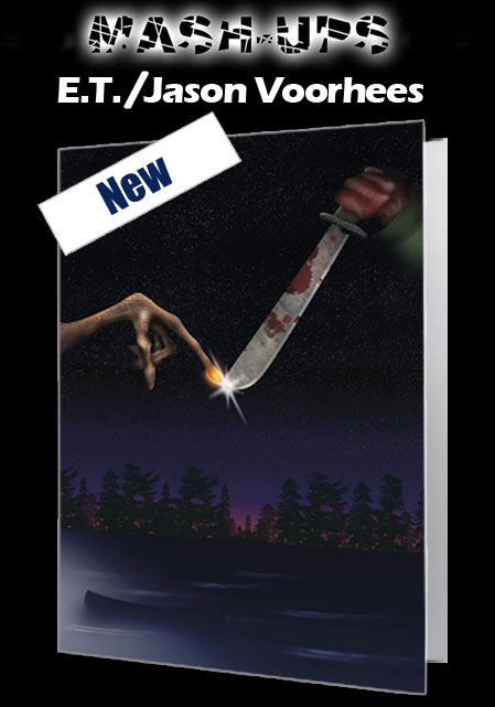 Mash Ups - ET & Jason Voorhees - Notecard £3.99