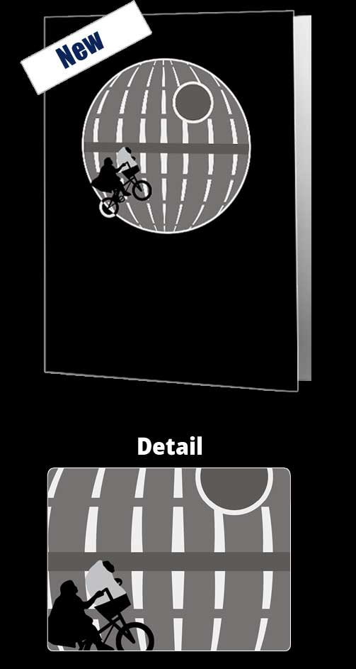 Mash-ups E.T. & Star Wars Notecard - £3.99