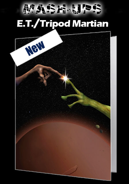 Mash Ups ET & Tripod Martian - Notecard £3.99