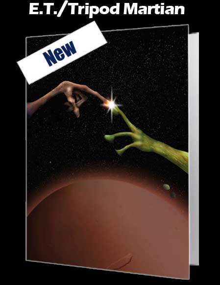 Mash Ups ET & Tripod Martian - Notecard £3.99