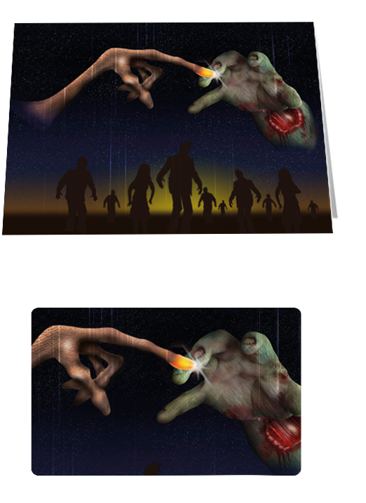 Mash-Ups: E.T. Meets Zombie Notecard £3.99