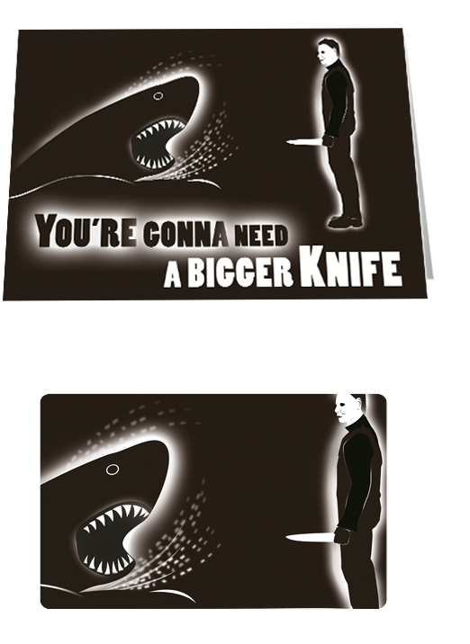 The Stand Off: Jaws Vs Michael Myers Notecard £3.99