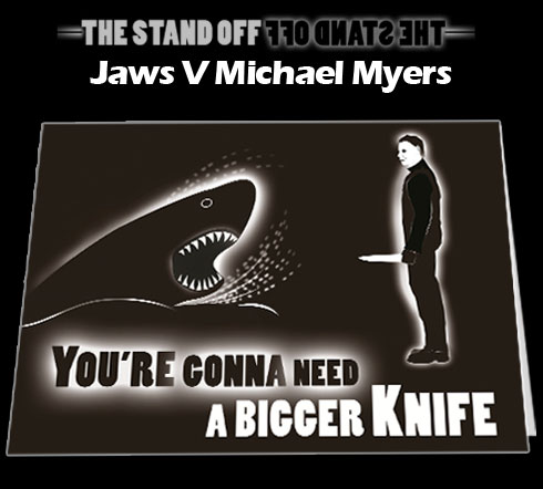 Stand Off Jaws V Michael Myers Notecard £3.99