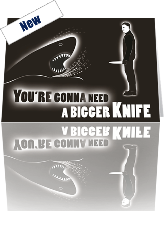 The Stand Off Jaws Vs Michael Myers Notecard - Price £2.99