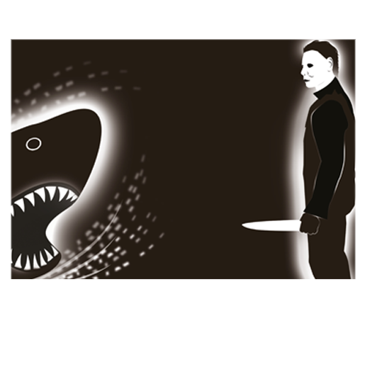 The Stand Off Jaws Vs Michael Myers Notecard - Price £2.99