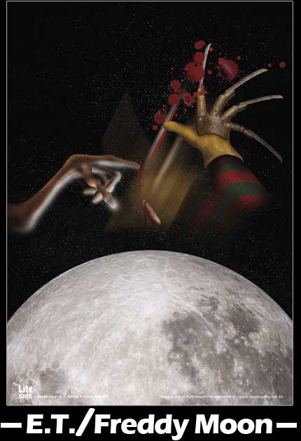 The Lite Side E.T. Meets Terminator Moon Prints
