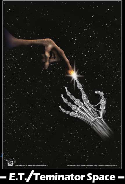 The Lite Side E.T. Meets Freddy Moon Prints