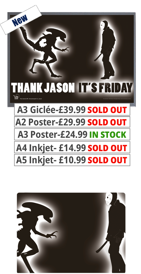 The Stand Off: Xenomorph Alien Vs Jason Voorhees Prints & Posters From £10.99