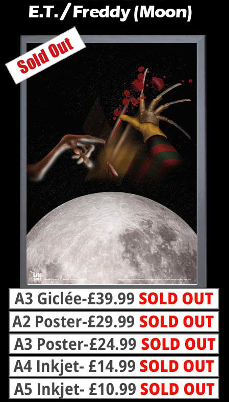 Mash Ups E.T.Meets Freddy Moon Prints From £10.99