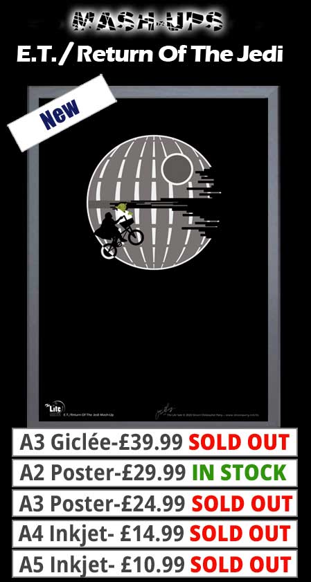 Mash Ups: E.T. & Return Of The Jedi Prints & Posters From £10.99