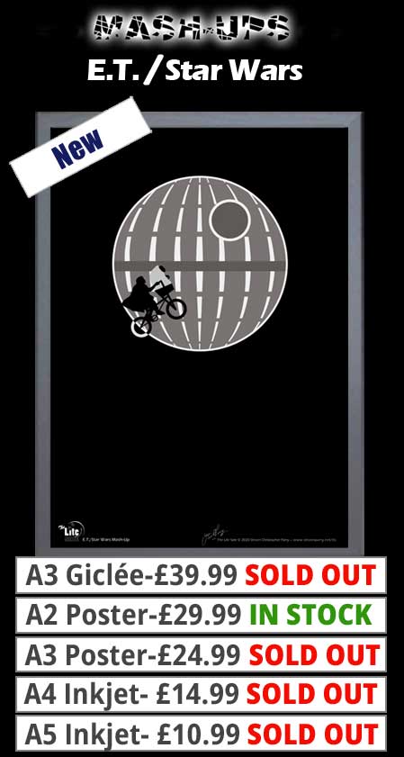Mash Ups: E.T. & Star Wars Prints & Posters From £10.99