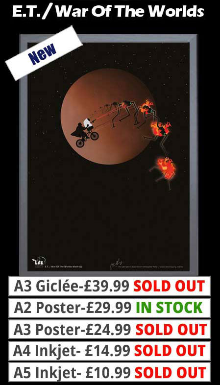 Mash Ups: E.T. & War Of The Worlds Prints From £10.99