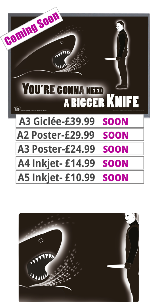 The Stand Off: Jaws Vs Michael Myers Prints & Posters From £10.99