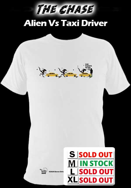 The Chase: Alien & Taxi driver T-Shirt £26.99