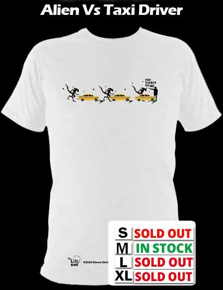 The Chase: Alien & Taxi driver T-Shirt £26.99